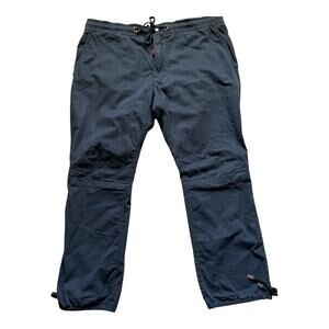 RLX Jogger Pants Men's Size 40 x 28 actual Blue Tie waist & Leg Slim Fit Cotton